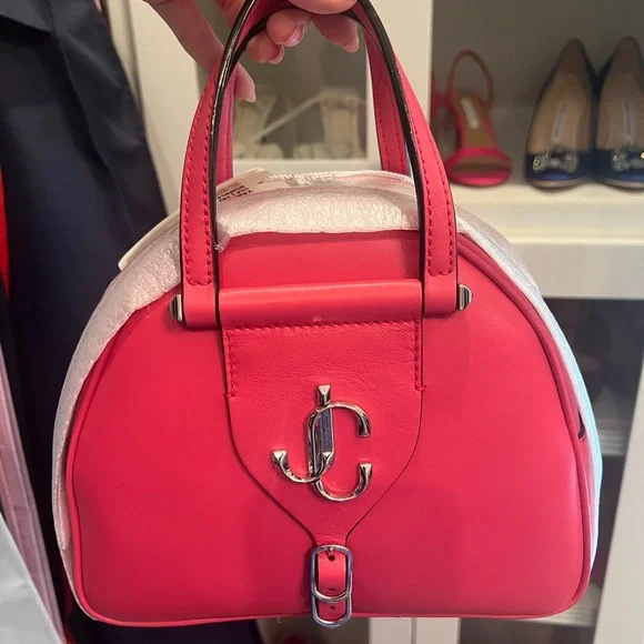 Jimmy Choo New With Tags Bowling bag in pink (bubble color). - Picture 1 of 7